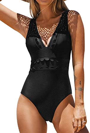 Photo 1 of Cupshe Ruffle One Piece Swimsuit - Black --- Size Medium 