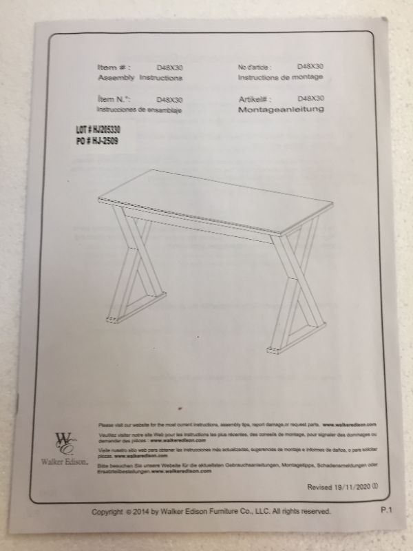 Photo 6 of 48 in. White Rectangular 1 -Drawer Writing Desk with Glass Top