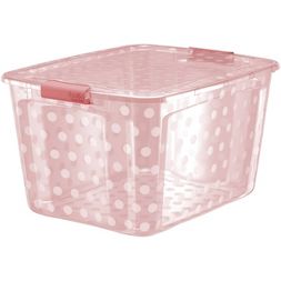 Photo 1 of Bella Storage Solution 40qt Utility Storage Bins Pink **Missing LIDS**

