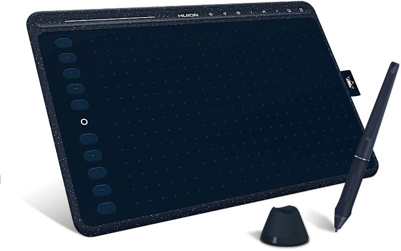 Photo 1 of 2020 HUION HS611 Graphics Drawing Tablet Android Supported Pen Tablet Tilt Function Battery-Free Stylus 8192 Pen Pressure with 8 Multimedia Keys 10 Express Keys and Touch Strip