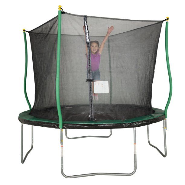 Photo 1 of Bounce Pro 10' Trampoline, Flash Light Zone, Classic Safety Enclosure, Green/Black
