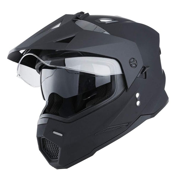 Photo 1 of 1Storm Dual Sport Motorcycle Motocross Off Road Full Face Helmet Dual Visor Matt Black, Size Medium (55-56 CM 21.7/22.0 Inch) MEDIUM