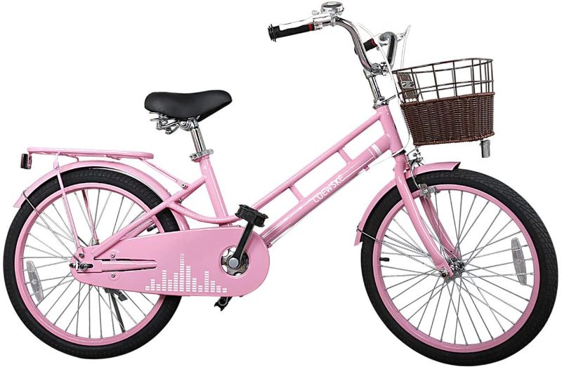 Photo 1 of COEWSKE 20 Inch Kids Bike Fantasy-Style Children Leisure Bicycle with Basket Kickstand Included Fit for 6-9 Years Old Or 49-57 Inch Kids 3 Color
