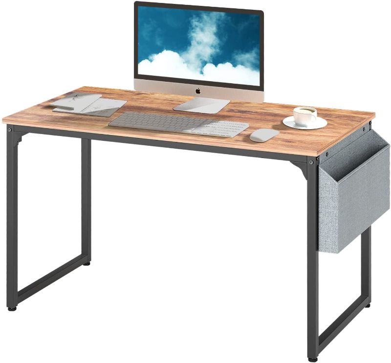 Photo 1 of Computer Desk 47 in Length Study Writing Table,Modern Furniture for Home Office with Side Storage Bag
