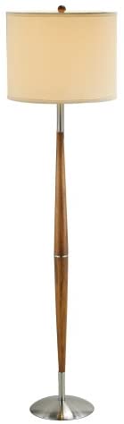 Photo 1 of Adesso 3341-13 Hudson Floor Lamp, 61 in, 150 W Incandescent/equiv. CFL, Maple Eucalyptus Wood, 1 Floor Lamp
