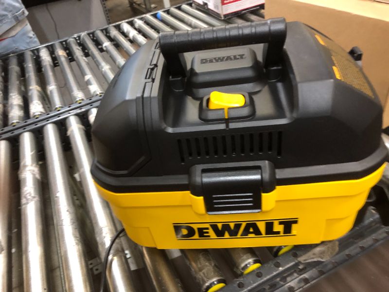 Photo 2 of DEWALT DXV04T Portable 4 Gallon Wet/Dry Vaccum, Yellow & DXVC4002 High Efficiency Cartridge Filter, Fit for 4 Gallon Wet/Dry Vacuum Cleaners
