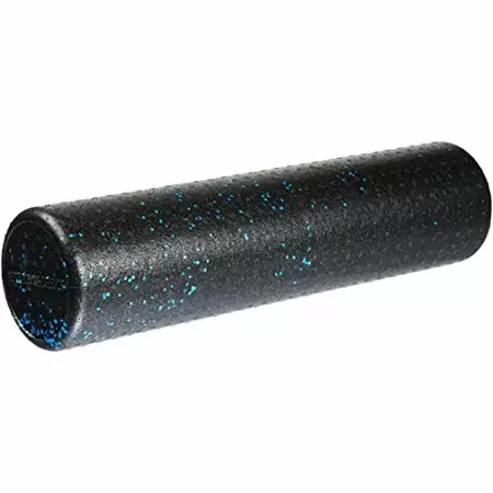 Photo 1 of  Basics High-Density Round Foam Roller, 24 Inches, Blue Speckled