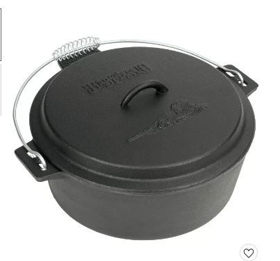 Photo 1 of  Bayou Classic 7410 Cast Iron Chicken Fryer with Dutch Oven Lid, 10 quart, Black