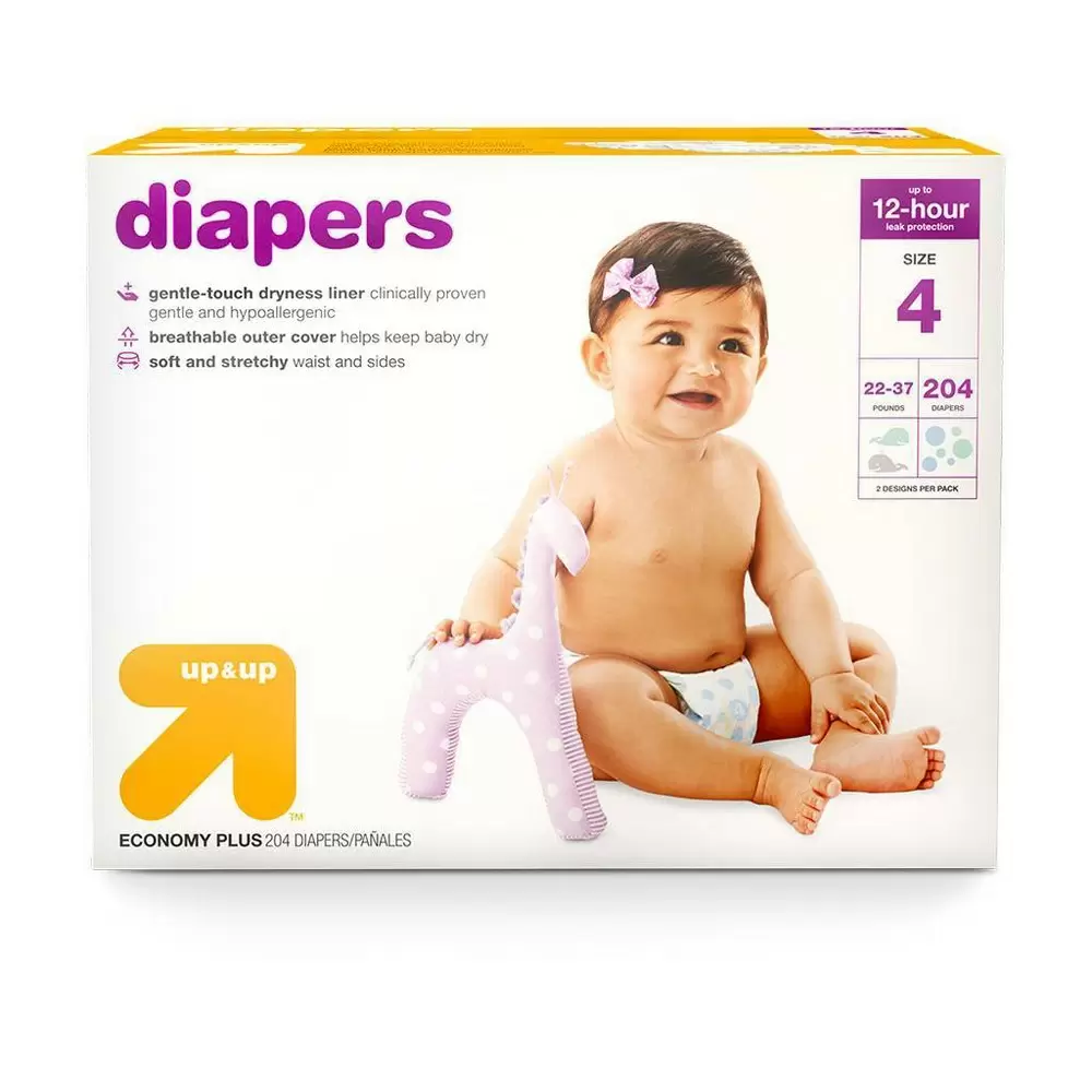 Photo 1 of  Diapers Economy Plus Pack - Size 4 - 204ct - up & up