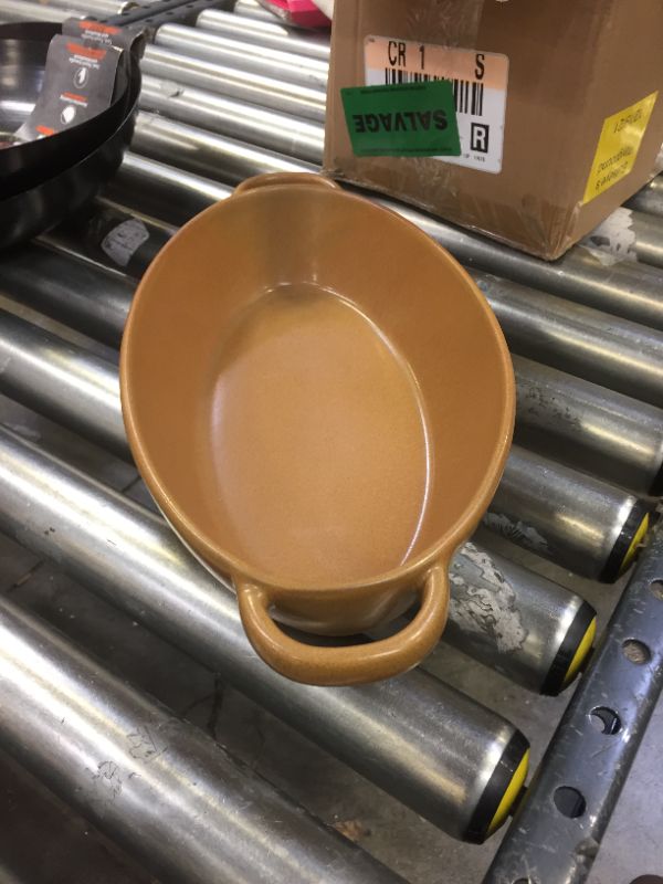 Photo 2 of  14" x 7" Stoneware Oval Baking Dish Orange - Threshold