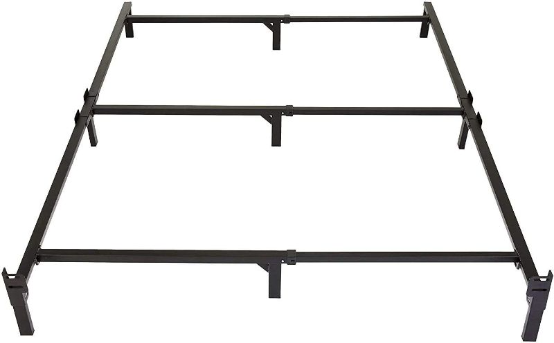 Photo 1 of Amazon Basics Metal Bed Frame, 9-Leg Base for Box Spring and Mattress - King, 79.6 x 76-Inches, Tool-Free Easy Assembly
(( OPEN BOX ))