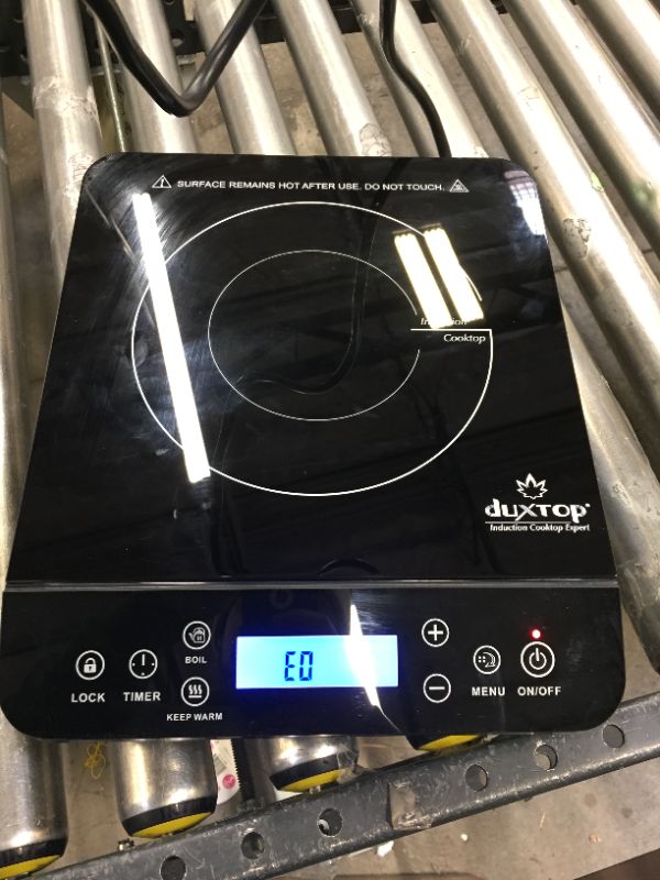 Photo 2 of Duxtop Portable Induction Cooktop, Countertop Burner Induction Hot Plate with LCD Sensor Touch 1800 Watts, Black 9610LS BT-200DZ