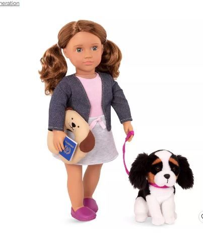 Photo 1 of Our Generation 18" Doll & Pet Travel Set - Maddie with Plush Dog
