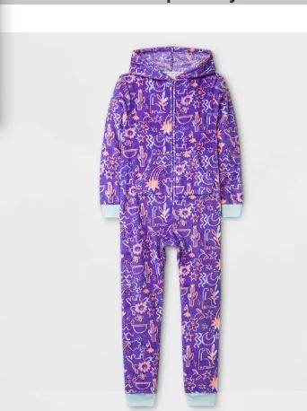 Photo 1 of Girls' Hooded Blanket Sleeper Pajama Jumpsuit - Cat & Jack™
---large (10/12)