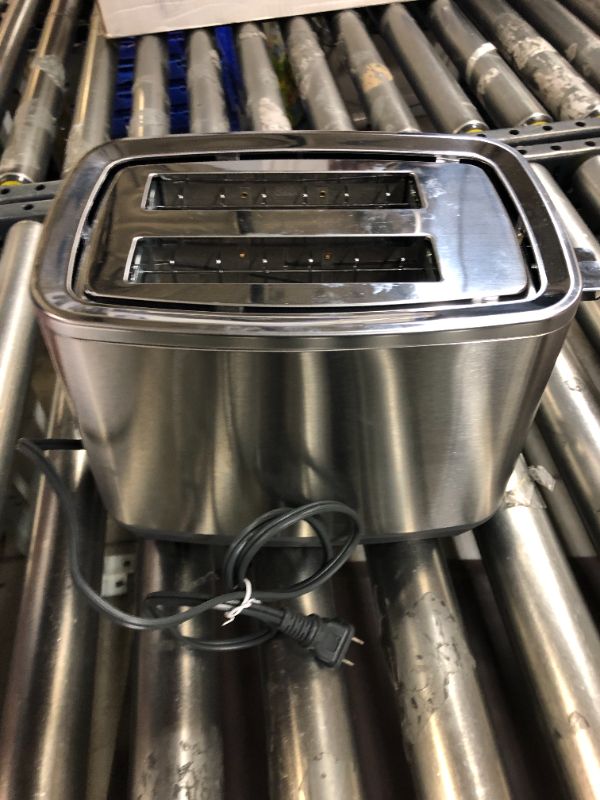 Photo 1 of GE Stainless Steel Toaster | 2 Slice | Extra Wide Slots for Toasting Bagels, Breads, Waffles & More | 7 Shade Options for the Entire Household to Enjoy | Countertop Kitchen Essentials | 850 Watts
