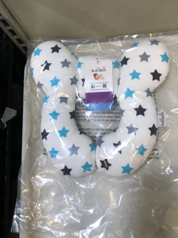 Photo 2 of Baby Travel Pillow, Infant Head and Neck Support Pillow for Car Seat, Pushchair, for 0-1 Years Old Baby (White)
