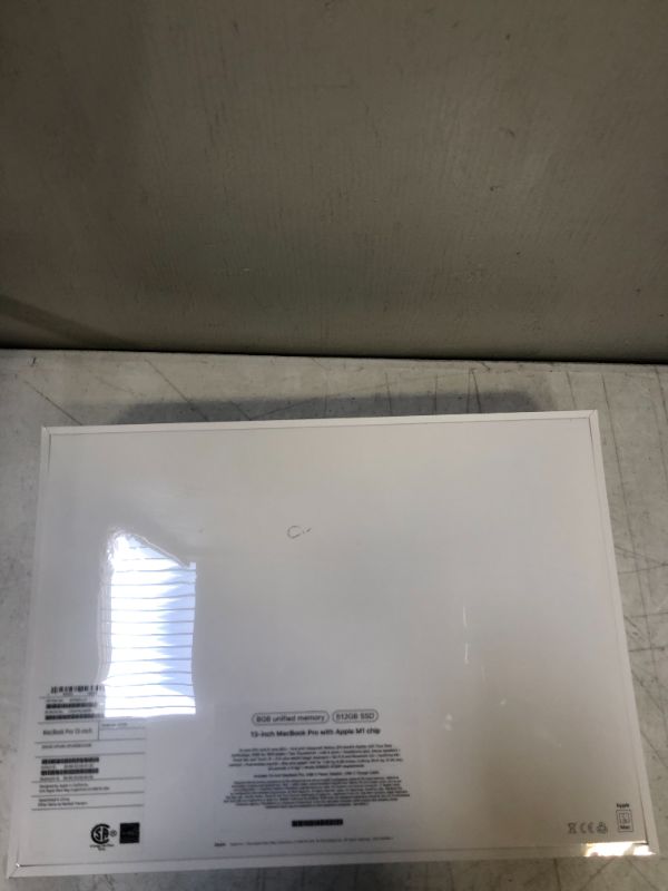 Photo 7 of 2020 Apple MacBook Pro with Apple M1 Chip (13-inch, 8GB RAM, 512GB SSD Storage) - Space Gray (FACTORY SEALED) (OPENED BOX TO TAKE PHOTOS)