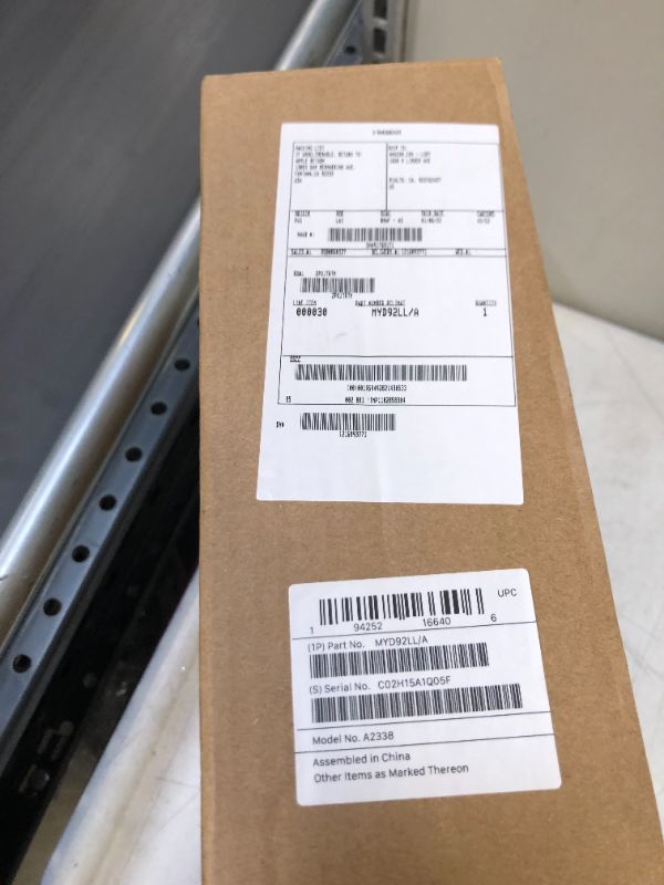 Photo 8 of 2020 Apple MacBook Pro with Apple M1 Chip (13-inch, 8GB RAM, 512GB SSD Storage) - Space Gray (FACTORY SEALED) (OPENED BOX TO TAKE PHOTOS)