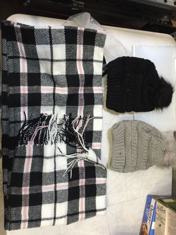 Photo 1 of 2 pack of beanies and a scarf