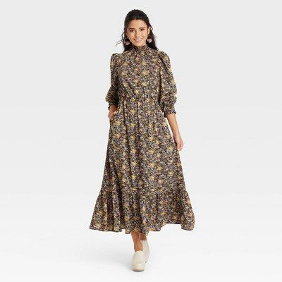 Photo 1 of Women's Balloon Long Sleeve Dress - Universal Thread™ Floral
