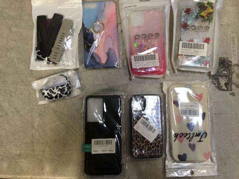 Photo 1 of Various phone cases, watch bands, air pod case comes as shown 