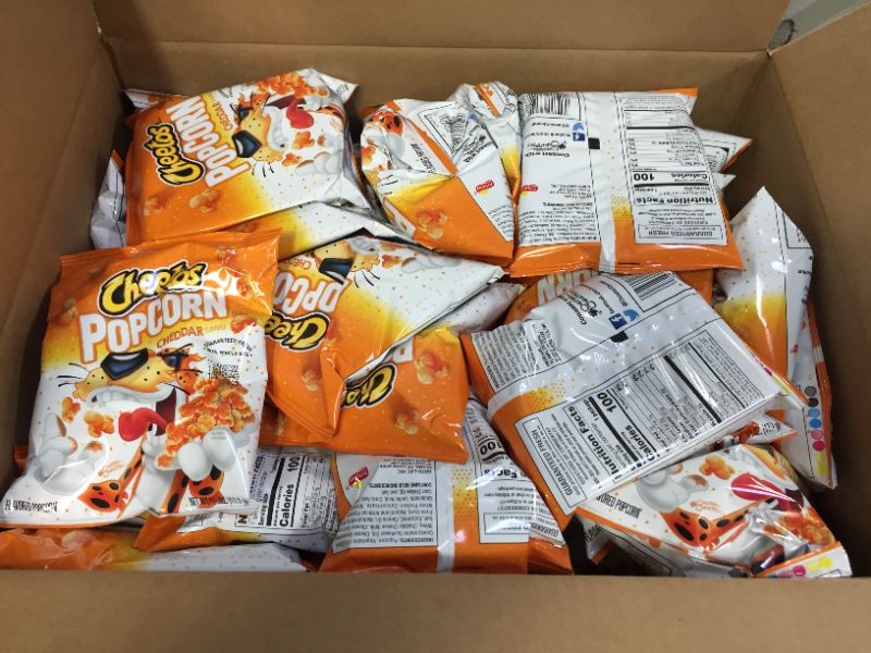 Photo 1 of Cheetos Popcorn, Cheddar, 0.625oz Bags (40 Pack), 40 count BB 11JAN2022
