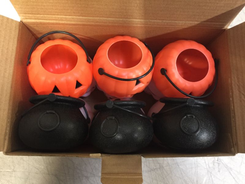 Photo 2 of 12pcs Halloween Pumpkin Candy Bowl Holder