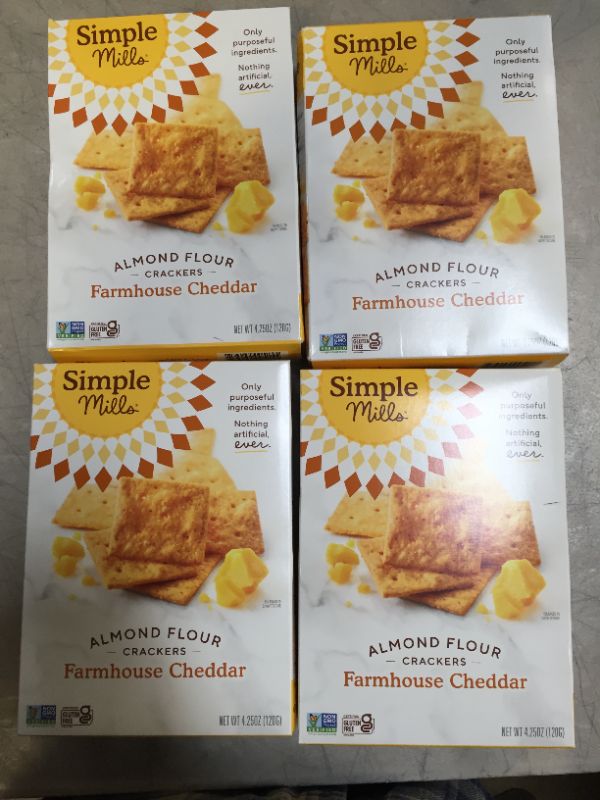 Photo 1 of 4 Simple Mills Almond Flour Crackers, Farmhouse Cheddar BB 01/18/2022