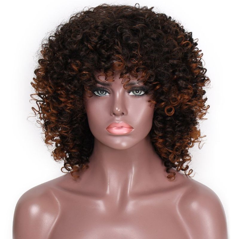Photo 1 of Curly Wig for Women Dark Brown