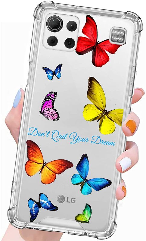 Photo 1 of Clear Case for LG K92 5G Butterfly 6.7 Inch