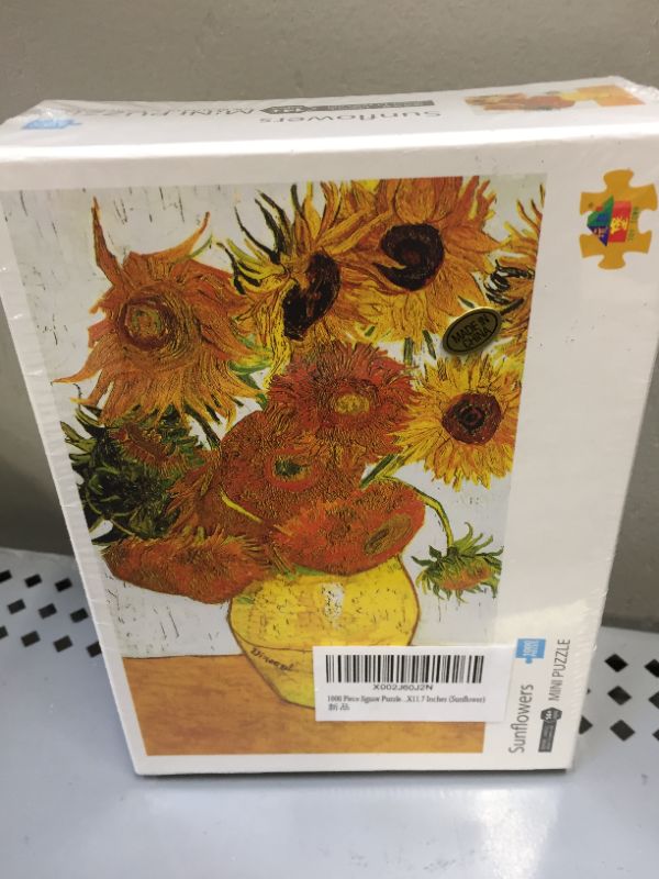 Photo 2 of 1000 Piece Jigsaw Puzzle for Adults,World Famous Painting Mini Jigsaw Puzzle,Finished Size:16.5 X11.7 Inches (Sunflower)
