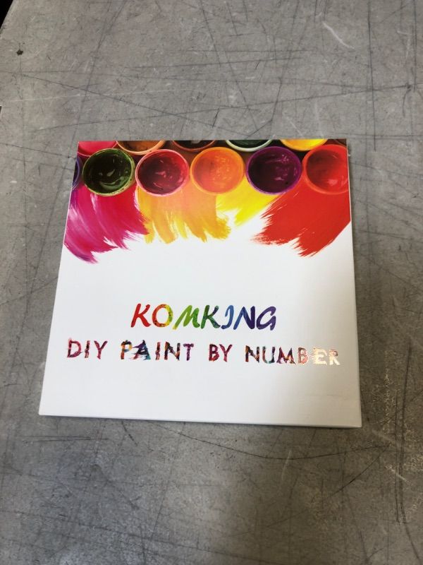 Photo 2 of Komking Paint by Numbers for Adults, Paint by Numbers Kit for Kids Beginners on Unframed Canvas, Colorful Giraffe 16"x20"