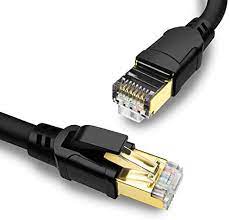 Photo 1 of 40ft CAT 8 Ethernet Cable, High Speed ??40Gbps 2000MHz SFTP Internet Network LAN Cables with Gold Plated RJ45 Connector for Router, Modem, PC, Switches, Hub, Laptop, Gaming, PC (40ft/12m) Black