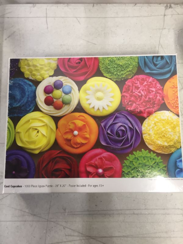 Photo 2 of 1000 Piece Puzzle for Adults - Cool Cupcakes Jigsaw Puzzle (factory sealed)