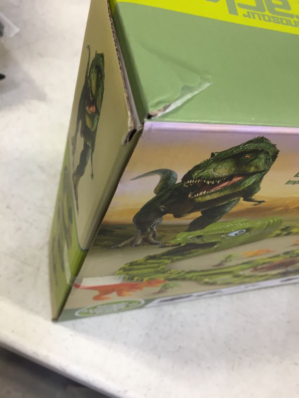 Photo 1 of Kids Dinosaur Track Set, Children Changeable DIY Construction Toys with Electric Car Tree Bridge