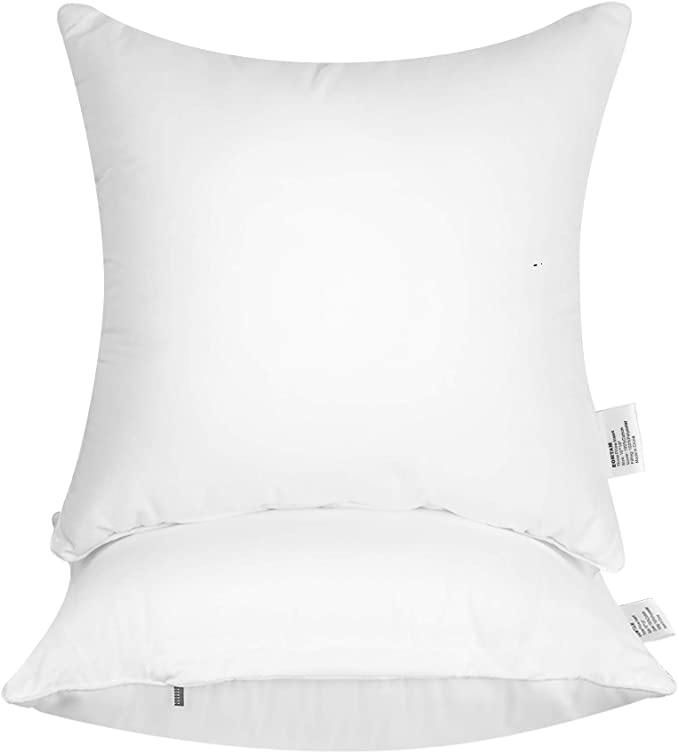 Photo 1 of 16x16 Pillow Inserts Pack of 2 ,Throw Pillow Inserts with 100% Cotton Cover (16'' x 16'',2Pack)