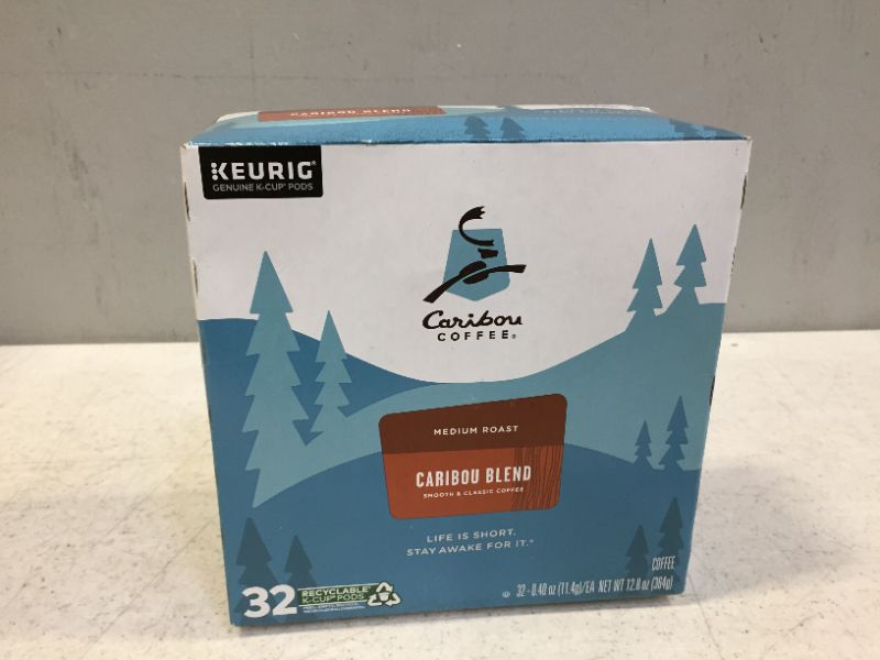Photo 2 of Caribou Coffee Caribou Blend Keurig K-Cup Coffee Pods - Medium Roast - 32ct  exp date 09-2022