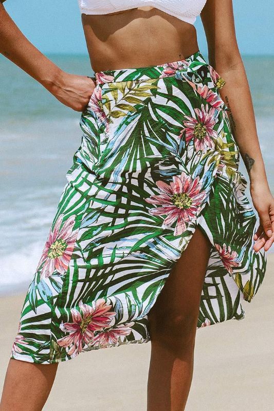 Photo 1 of Aliza Floral Tie Front Beach Skirt Size S
