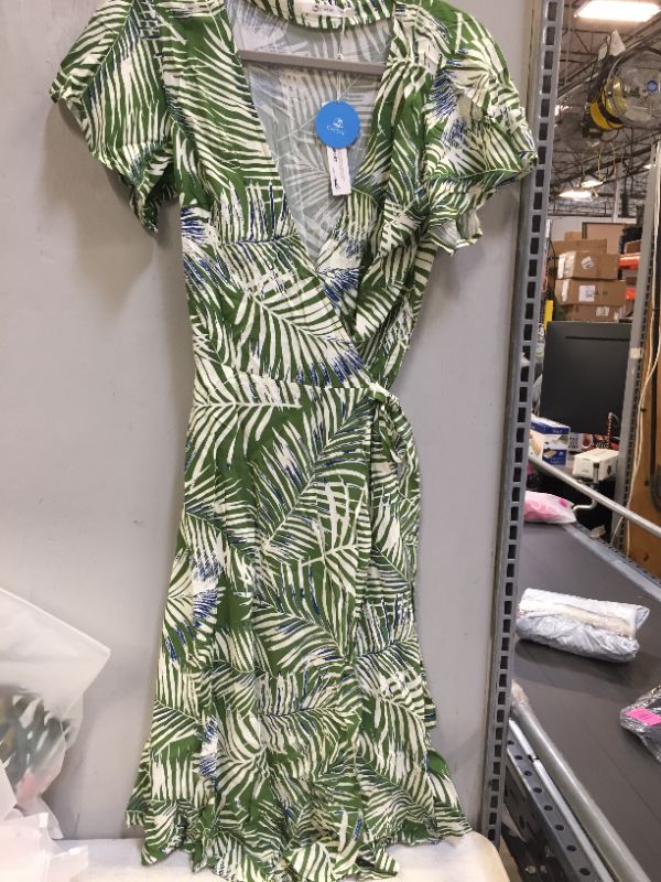 Photo 2 of Ali Tropical Wrap Tie Waist Dress Size S
