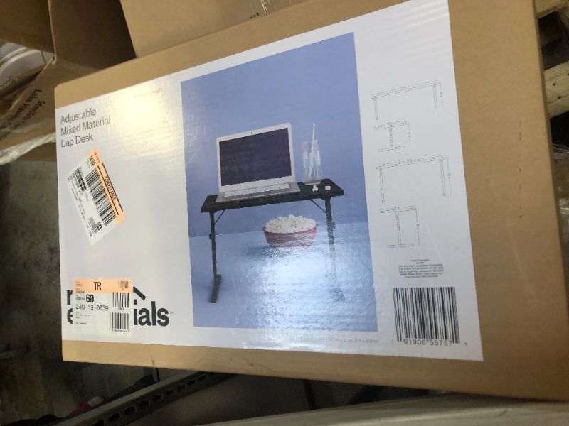 Photo 1 of Adjustable Mixed Material Lap Desk Black - Room Essentials™