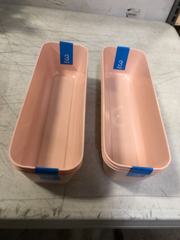 Photo 2 of 3pk Long Storage Trays Feather Peach - Room Essentials™ 2 PACKS