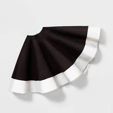 Photo 1 of 48in Felt Christmas Tree Skirt Black/White - Wondershop™