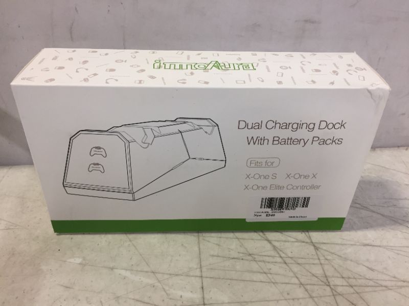 Photo 2 of innoAura Dual Xbox One Controller Charger - 1600mAh x 2 Rechargeable Battery Packs for Xbox One (S) / X/Elite Controller CHARGING DOCK ONLY