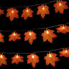 Photo 1 of CIAELL 2 PACK THANKSGIVING LIGHTS FALL MAPLE LEAVES STRING LIGHT