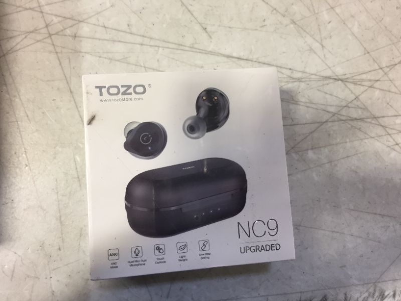 Photo 2 of TOZO NC9 Hybrid Active Noise Cancelling Wireless Earbuds, ANC in Ear Headphones IPX6 Waterproof Bluetooth 5.0 Stereo Earphones, Immersive Sound Premium Deep Bass Headset,Black