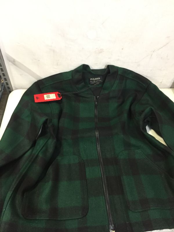 Photo 2 of Filson Mackinaw Wool Jacket Liner Green/Black Plaid Large