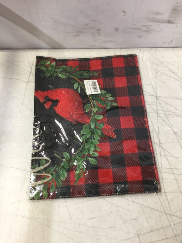 Photo 2 of Cardinal Christmas Garden Flag Double Sided 12.5x18 Inch Yard Flag Winter seasonal Holiday Outdoor Decoration
