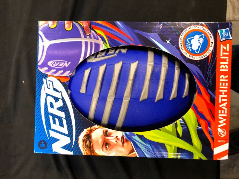 Photo 1 of Nerf Weather Blitz Black and blue Foam Football
