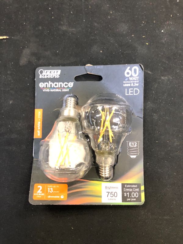 Photo 1 of ENHANCE 60 WAT LED LIGHT BULBS 2 PACK 