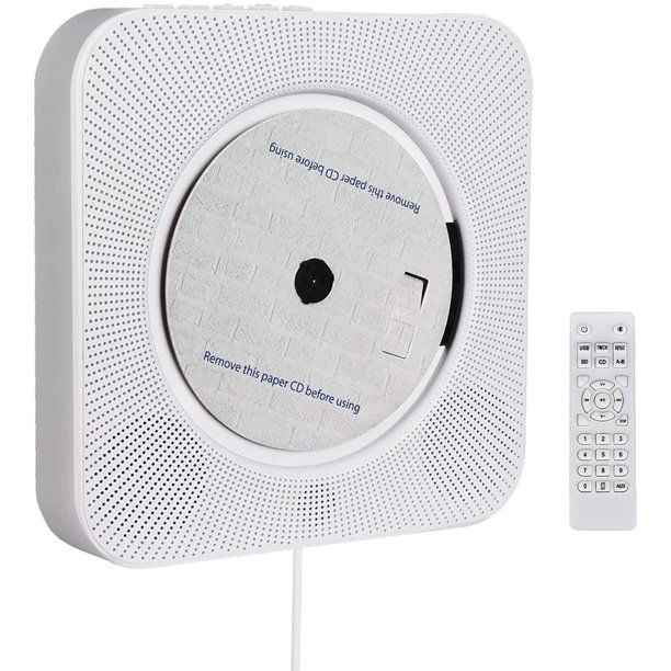 Photo 1 of Retekess TR609 CD Player, Wall Mounted Audio Boombox with Remote Control(1 Pack,White)
